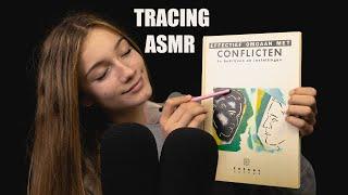 ASMR - Relaxing TRACING, SCRATCHING & TAPPING on books!