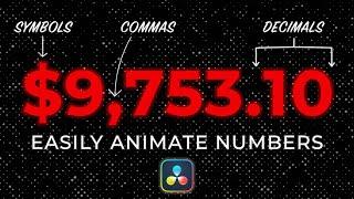 Number Animation in DaVinci Resolve: Add Symbols, Commas, & Decimals