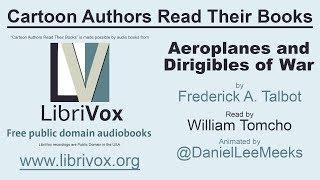 Cartoon Frederick A. Talbot reads Aeroplanes and Dirigibles of War