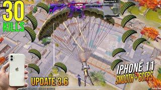 NEW UPDATE 3.6 IPHONE 11 PUBG MOBILE LIVIK GAMEPLAY 2025 | IPHONE 11 PUBG FPS TEST 2025