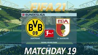 FIFA 21 Borussia Dortmund vs Augsburg | Bundesliga 20/21 | PS4 Full Match