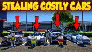 Costly Cars “” Stealing Challenge In GTA5 With Shinchan Doraemon Nobita & Pinchan  Full Fun