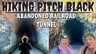 Hiking the ABANDONED Blue Ridge Tunnel in Virginia | Pitch black mile long  historic train tunnel