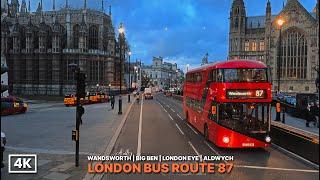 Golden Hour London Bus Journey with Stunning River Thames Crossings | London Bus Route 87