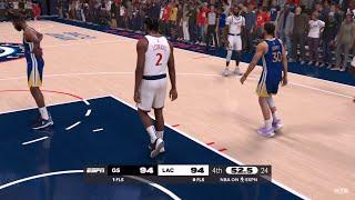 NBA 2K25 Emirates NBA Cup  Mode | CLIPPERS vs WARRIORS 4TH QTR GAMEPLAY