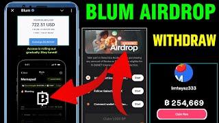 Blum Airdrop Claim And Withdraw | Blum Memepad Kya Hai | Blum Listing Date And Withdraw in Bank