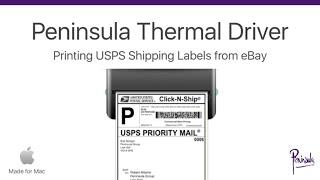 Printing eBay shipping labels for USPS with a thermal label printer on Apple Mac