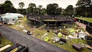 Timelapse footage of the construction of Grosvenor Park Open Air Theatre