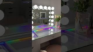 13 drawer vanity desk with full light &RGB #vanitymirror#fulllighting #VANITII