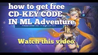 FREE CD-KEY CODE in Mobile legend adventure