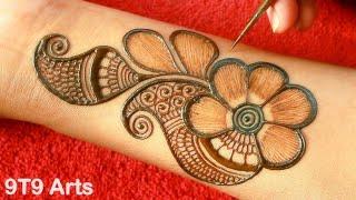 Very beautiful stylish front hand mehandi ka design | Easy mehendi design | Simple wedding #mehndi