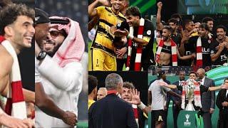 احتفالات هستيرية وفرحة جنونية للاعبي الزمالك  عقب الفوز على الأهلي والتتويج بكأس السوبر الإفريقي