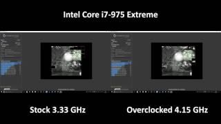 Core Extreme i7-975 Stock @ 3.33 GHz vs Overclocked @ 4.15 GHz - Cinebench R15 Benchmark Test