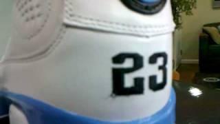 Air Jordan IX 9 Retro White University Blue/ Powder Blue