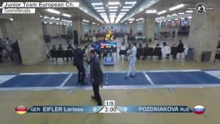 FE F S Team Juniors Plovdiv BUL ZC 2017 Semifinal 01 blue GERMANY GER vs RUSSIA RUS