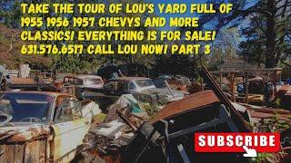 TAKE THE TOUR OF YARD FULL OF 1955 56 57 CHEVYS & OTHER CLASSIC CARS EVERYTHING IS FOR SALE! PART 3