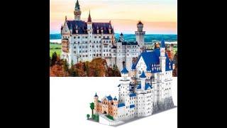 Lezi Large Size Swan Castle Blocks Mini Blocks Building Toy Neuschwanstein 8020