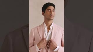 New and Lingwood Pink Single Breasted Linen Jacket