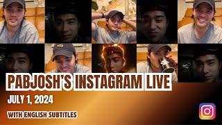 [ENG SUB] Pablo & Josh Instagram Live | July 1, 2024