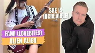 Fami (Lovebites) - エイリアンエイリアン (Alien Alien) Bass Cover | Reaction | Crazy Slap Bass Skills!