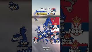 When Did European Countries Recognise Kosovo #mapping #history #mapper