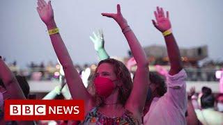 Ready to party? Key workers in Ibiza dance experiment - BBC News