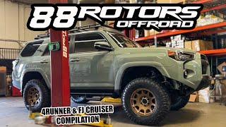 88 ROTORS TOYOTA FJ CRUISER AND 4RUNNER LIFT SETUPS COMPILATION