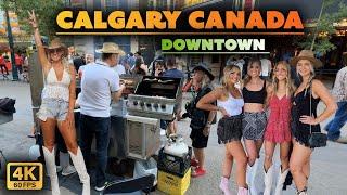 【4K】Calgary Canada Downtown Alberta | Saddledome StephenAve | Calgary 4k walking tour | #calgary