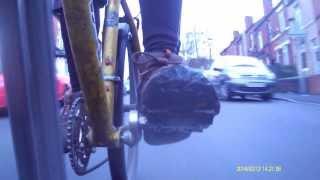 Cycling With Dogcam Bullet HD2 Mounted On Rigid P2 Forks Filming Behind Me