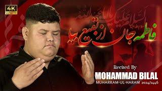 Fatima Jan Az Baqi Biya Madar a.s | Muhammad Bilal | Noha 2024 | New Noha 2024