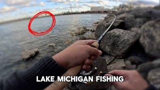 What can we catch from this spot? (Lake Michigan Winter Fishing)