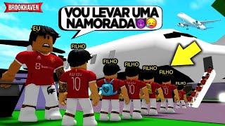 LEVEI meus 10 FILHOS GÊMEOS para VIAJAR com MINHA NAMORADA e ISSO ACONTECEU... BROOKHAVEN RP Roblox