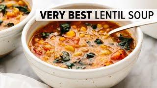 VERY BEST LENTIL SOUP | vegetarian one-pot lentil soup recipe