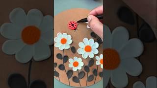 Create Beautiful Clay Flowers and Ladybug | Easy Art Project। #ClayArt #DIYCrafts #HandmadeArt #art