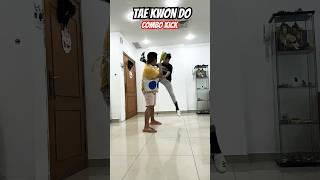 Taekwondo Combo Kick | Roundhouse & Reverse +kick #taekwondo #martialarts #sports