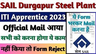 SAIL Durgapur Steel Plant Apprentice Latest Update 2023, SAIL DurgapurApprentice Official Notice