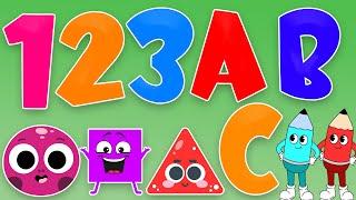 ABC & 123  Learning Videos For Preschool | ABC And One Two Three | ABC Phonics Song