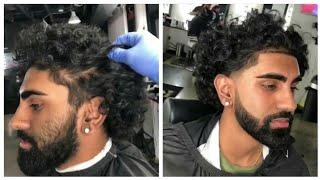 Curly Top Taper With Beard | Cut By Dlucs