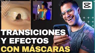 5 TRUCOS: EFECTOS Y TRANSICIONES USANDO MÁSCARAS (¡EL ÚLTIMO ES ESPECTACULAR!) | APP: CAPCUT 