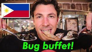 The CRAZIEST Restaurant in the Philippines!  (Ostrich, Crocodile, Sword fish, Beetles!)