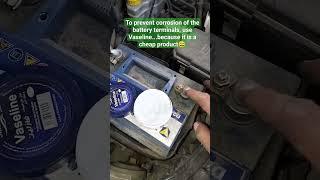 To prevent corrosion of the battery terminals, use Vaseline  #viral #mechanical #automobile