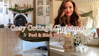 Cosy Cottage Christmas Vlog  Festive Prep & Peel & Stick Tiles: My Honest Opinion