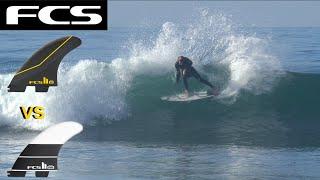 FCS II Jason Stevens JS vs Darren Handley Designs DHD at lower trestles. USEDSURF Fin Spex episode 2