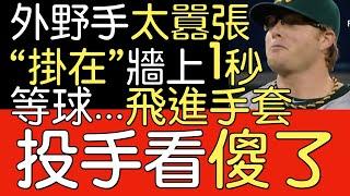 第三彈 大聯盟「怎麼想到這招的」時刻 Josh Reddick把自己掛在牆上的接殺美技