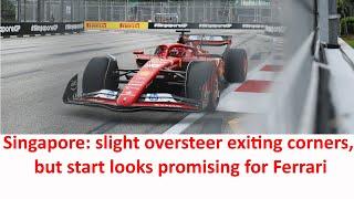 F1 Singapore GP FP1: Ferrari works on hybrid, corner entry and conducts front wing comparative tests