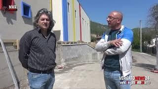 Il sindaco Argentieri visita  il cantiere della Scuola Media "E. Veggetti" di Vergato