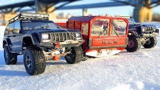 Extreme Snow Adventures - RC Trucks OFF Road MAN KAT1 The Beast RC4WD, Jeep Cherokee Axial SCX10 II