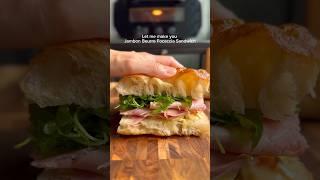 Jambon Beurre #focaccia#sandwich#jambon#bread#sourdough#recipe#noknead#homemade#tutorial#shorts