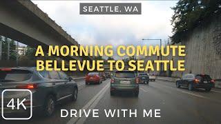 A Typical Morning Commute Into Seattle From Bellevue on I90 | Drive With Me