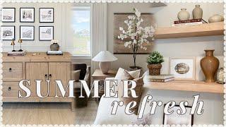 SUMMER DECORATING + REFRESH in the living room! 2025 summer decorate with me
